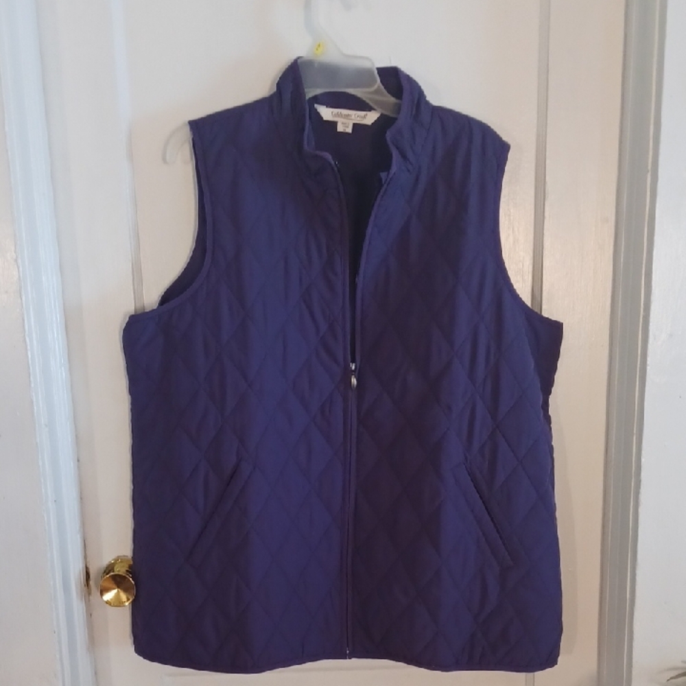 Coldwater Creek Purple Quilted Vest for Layering Size 1X Style 22102